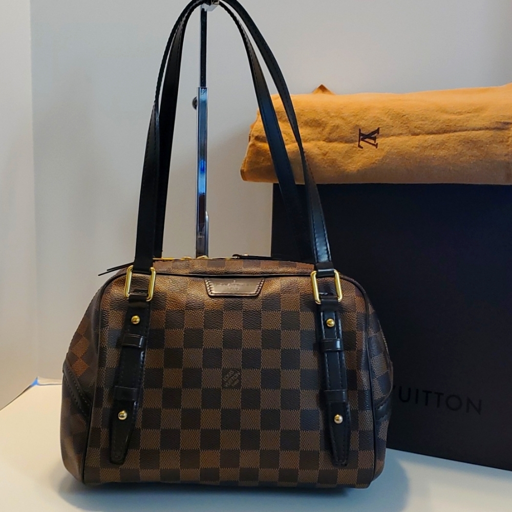 LOUIS VUITTON Rivington PM Damier Shoulder Bag N41157 Brown Damier Canvas Women